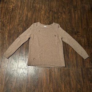 Anine Bing Distressed Brown Sweater Size Small